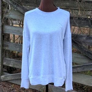 Jaclyn Intimates Heather Gray Lightweight Knit Crew Neck Sweater NWT